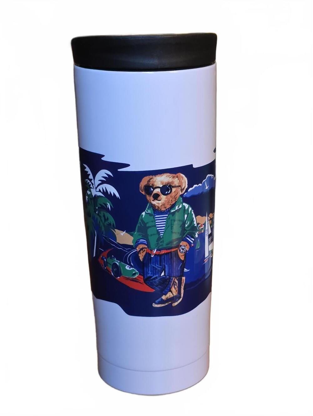 Polo Ralph Lauren Polo Bear Stainless Steel Travel Mug Tumbler Riviera